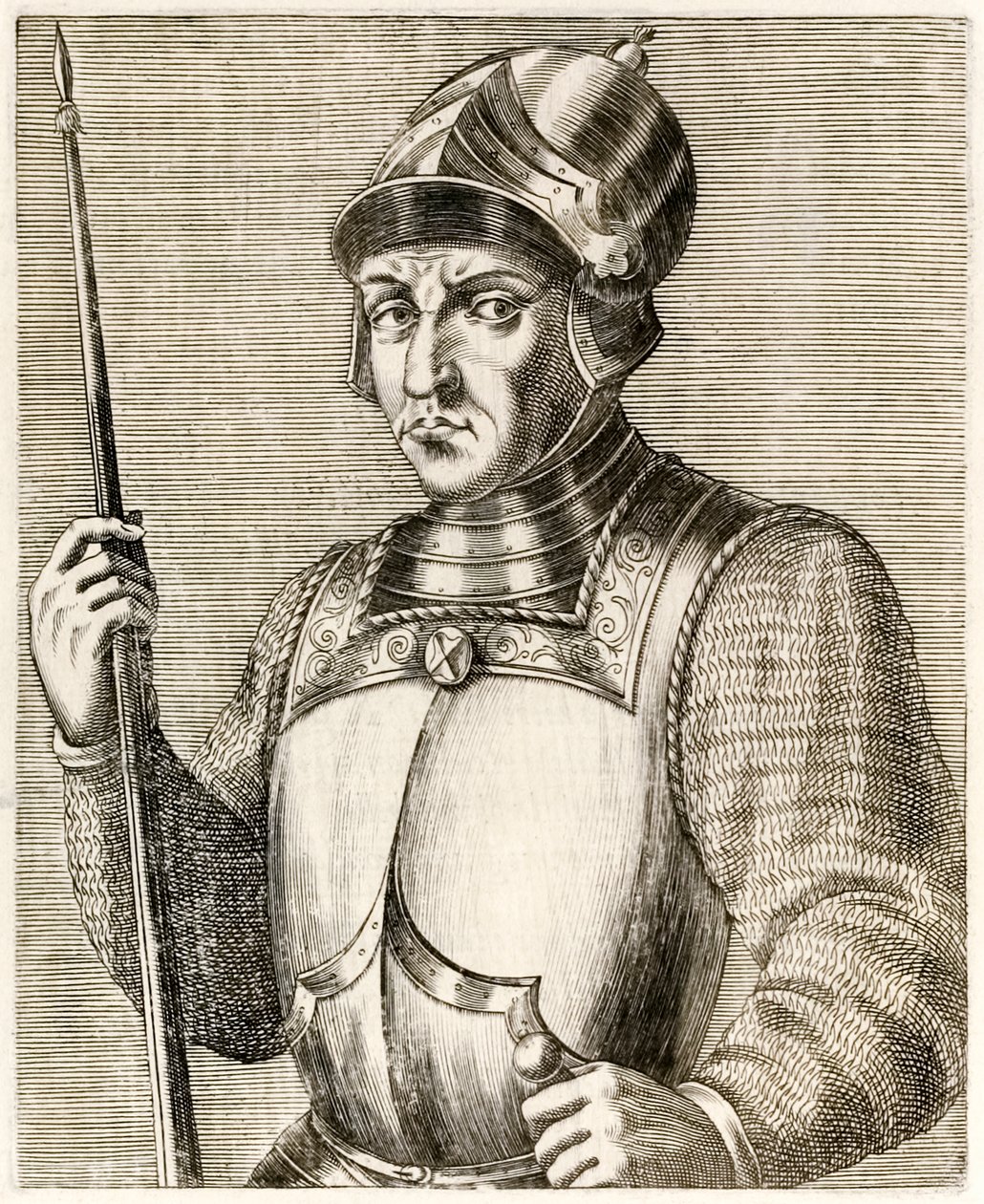 Vilhelm Erobreren, den første normanniske konge af England, fra True Portraits af André Thévet udgivet i 1584 af Andre Thevet