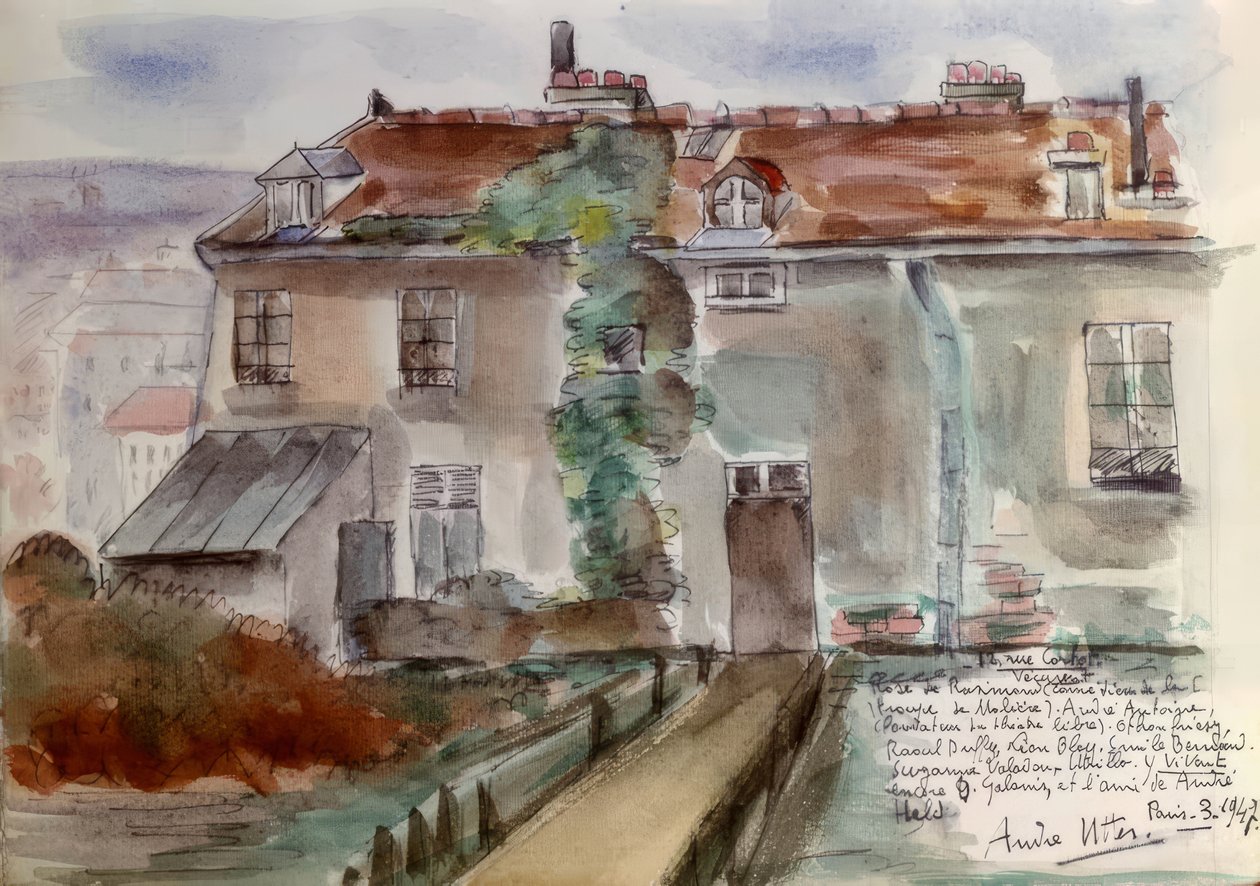 Paris, Hus 12 Rue Cortot af Andre Utter