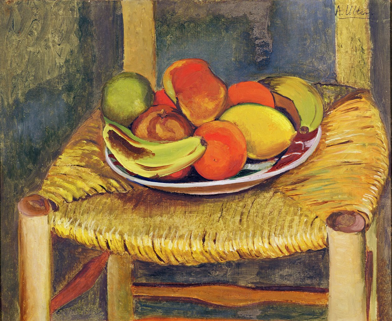 Stilleben med skammel (olie på lærred) af Andre Utter