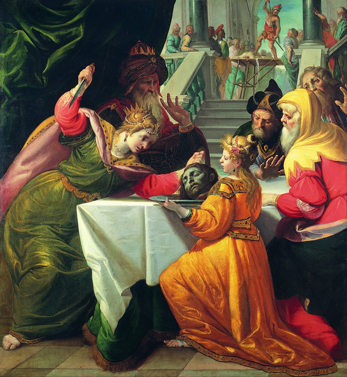 Herodias præsenteret for døberens leder af Salome af Giovanni Andrea Ansaldo