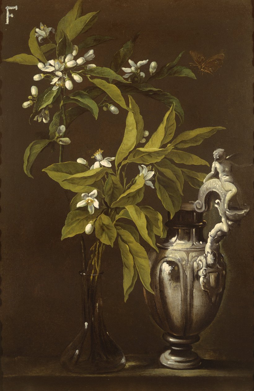 Stilleben af blomster og en vase af Andrea Belvedere