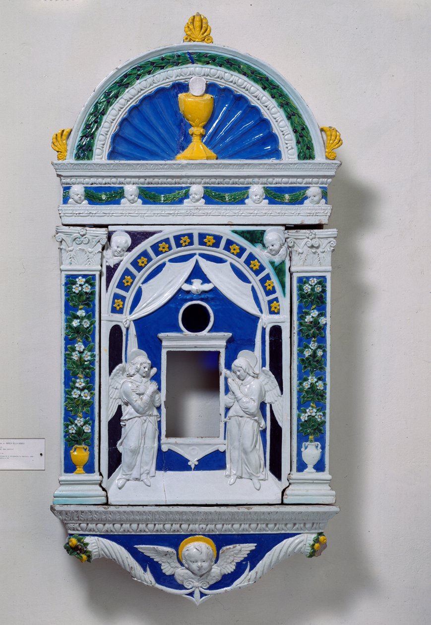 Glaseret terracotta ciborium, ca. 1505 (keramik) af Andrea Della Robbia