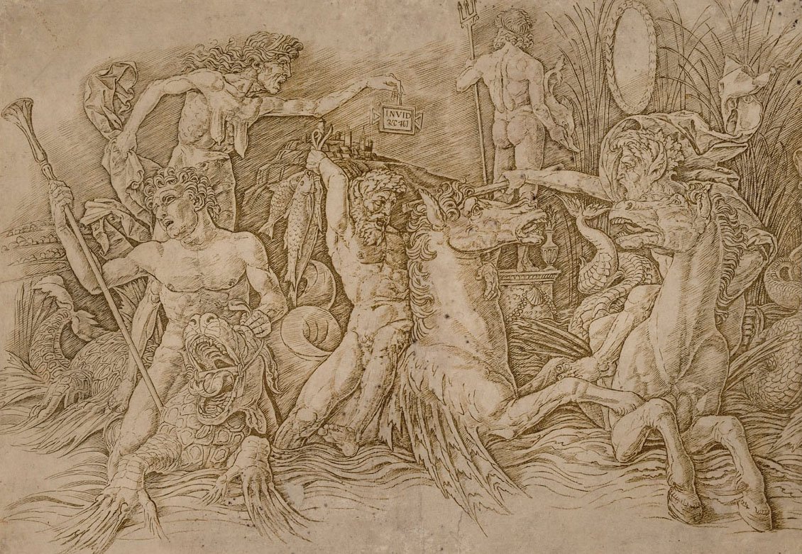 Slaget ved havets guder af Andrea Mantegna