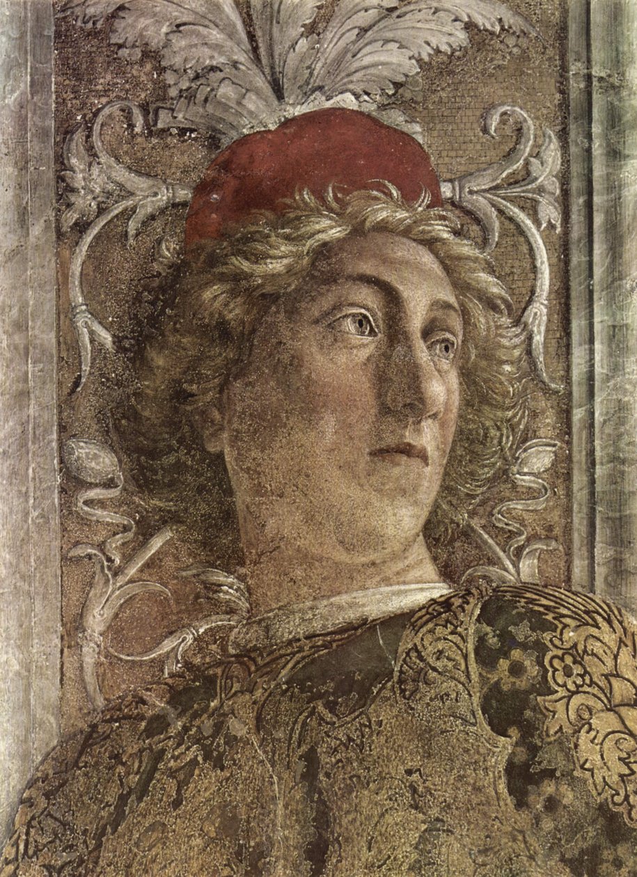 Freskenzyklus in der Camera degli Sposi im Palazzo Ducale i Mantua, Szene af Andrea Mantegna