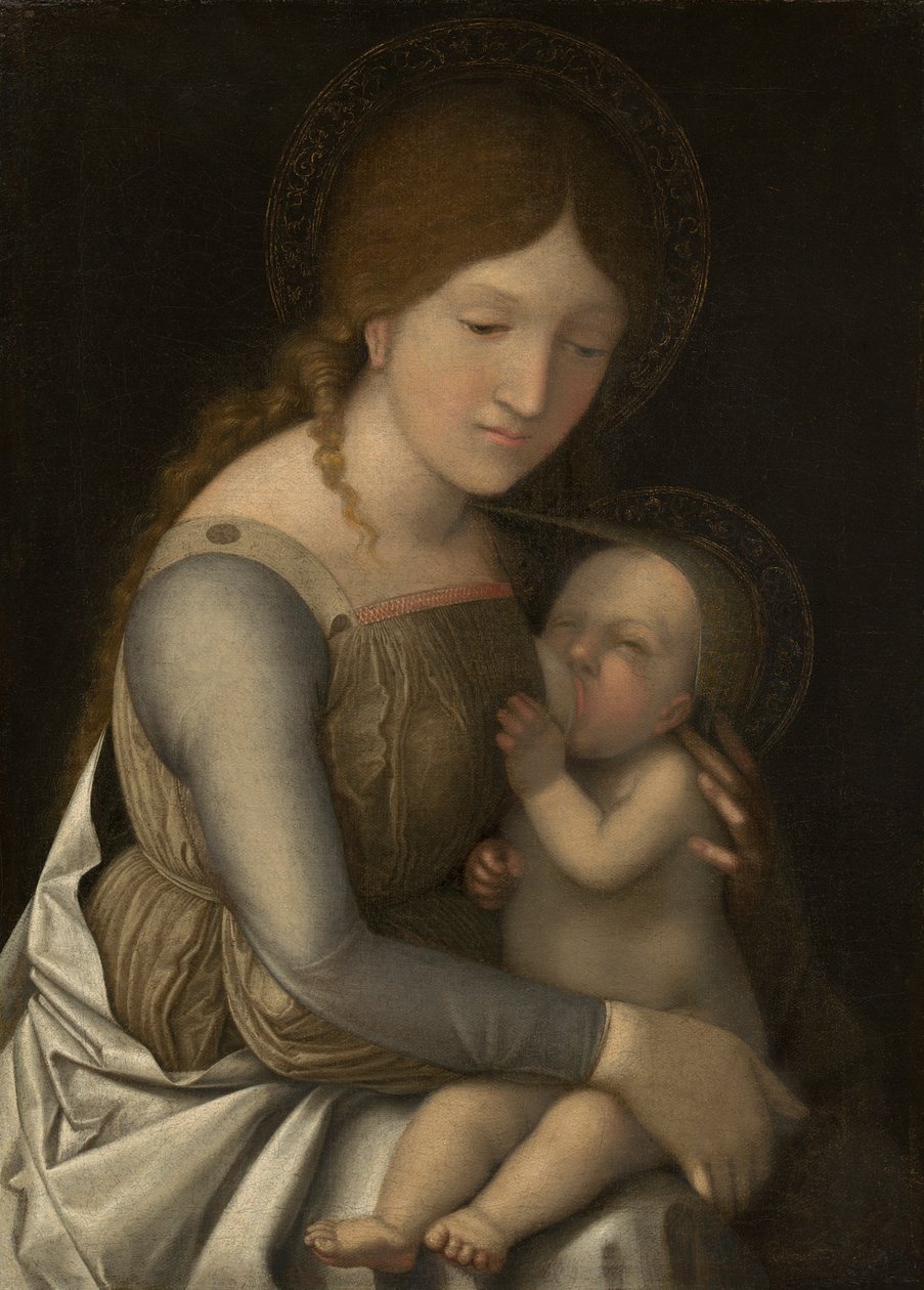 Madonna og barn, ca. 15051510 af Andrea Mantegna