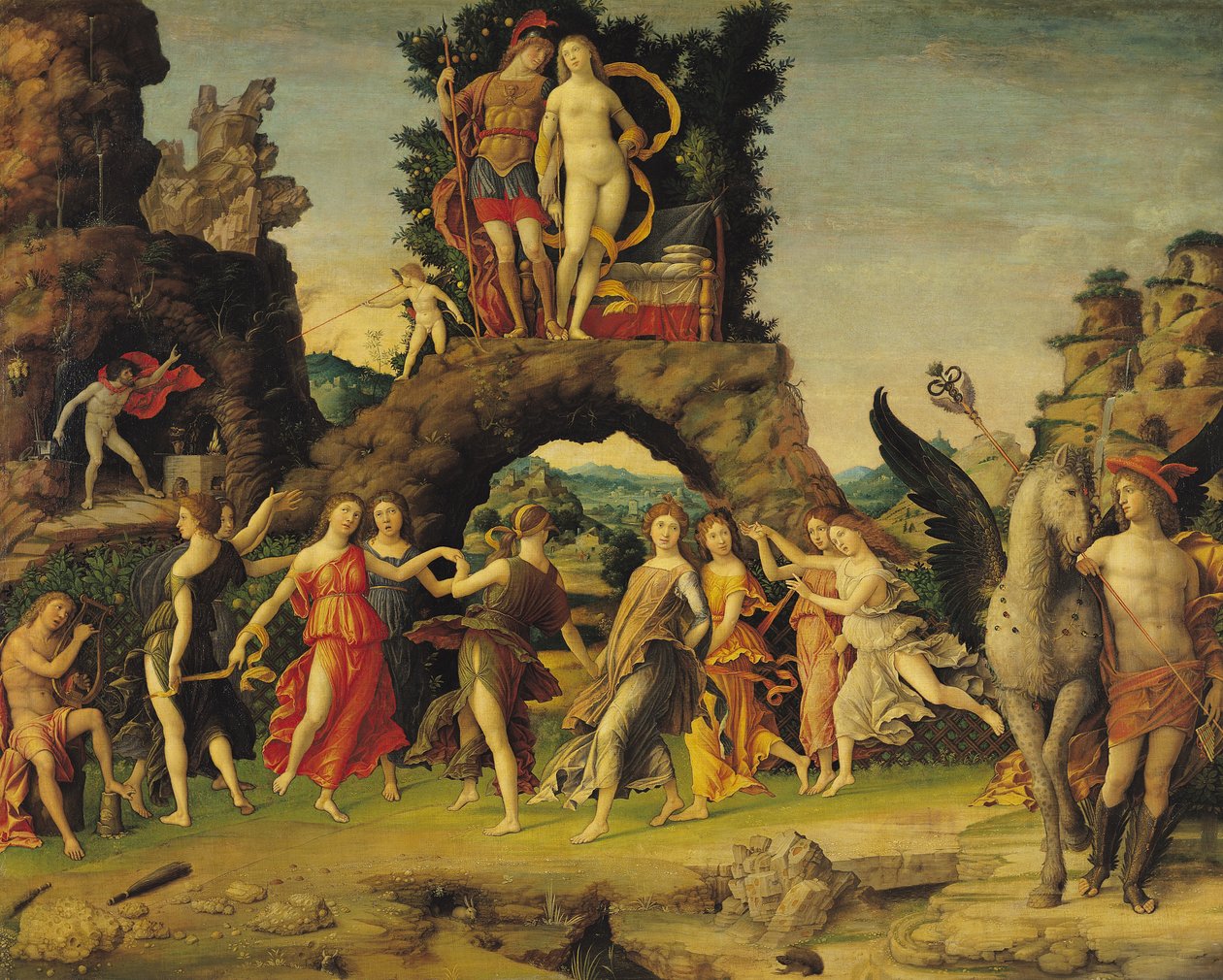 Parnass: Mars og Venus af Andrea Mantegna