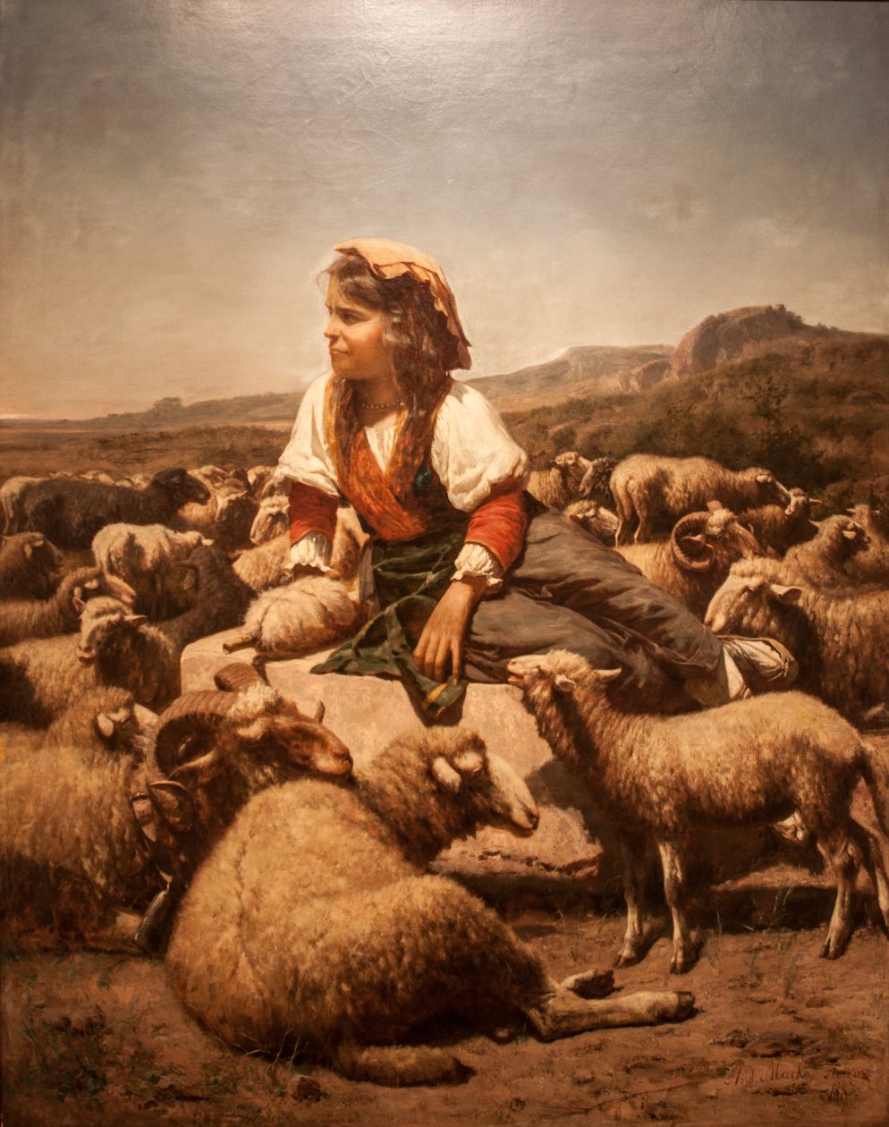 Pasztorlanykan engelsk: Shepherd_Girln af Andreas Marko
