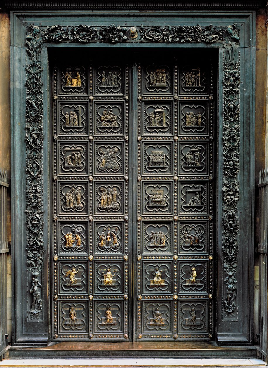 Syddørene i San Giovanni-døbefonten, 1336 (bronze) af Andrea Pisano