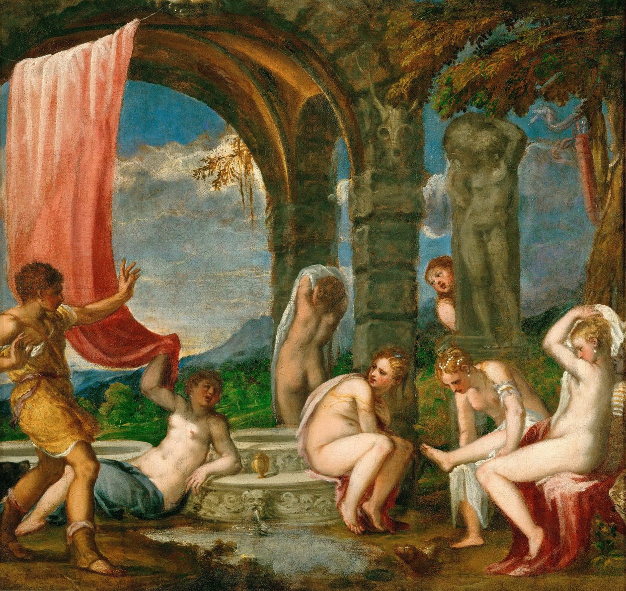 Diana og Actaeon af Andrea Schiavone