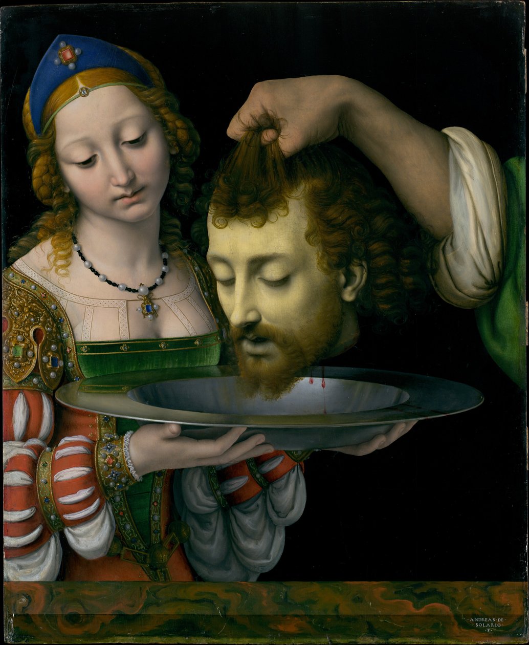 Salome med hovedet på Johannes Døberen af Andrea Solari