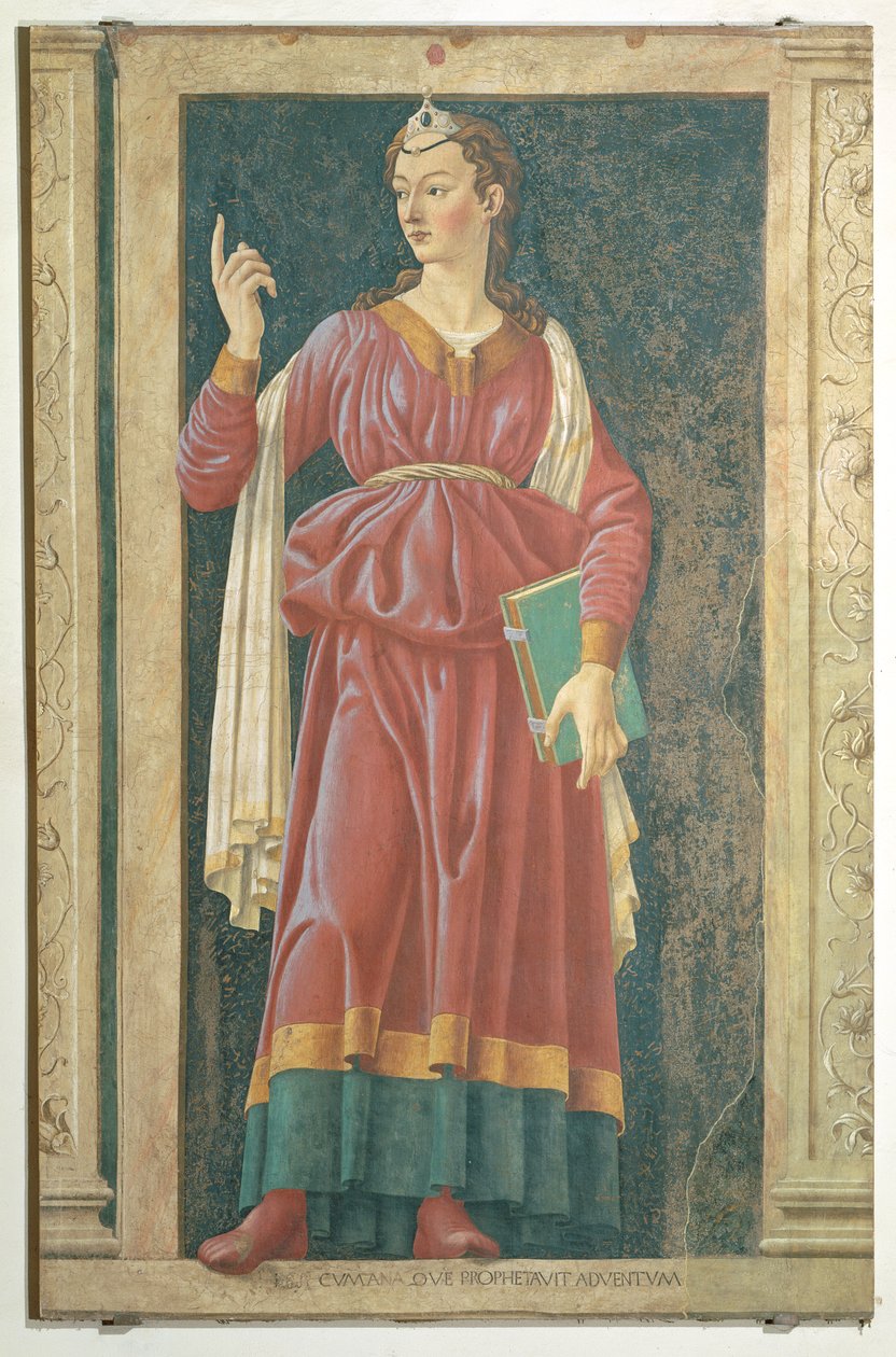 Cuman Sibyl, fra Villa Carducci-serien af berømte mænd og kvinder, ca. 1450 af Andrea del Castagno