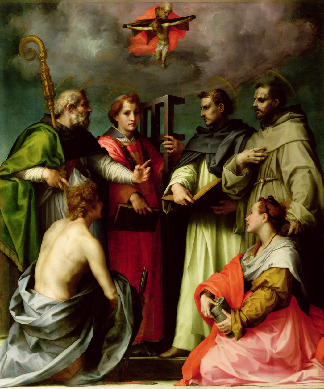 Disputats om treenigheden, c.1520 af Andrea del Sarto