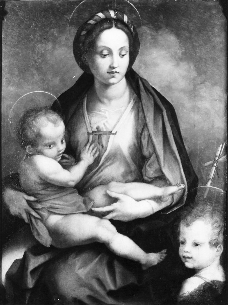 Madonna og barn med St. John af Andrea del Sarto