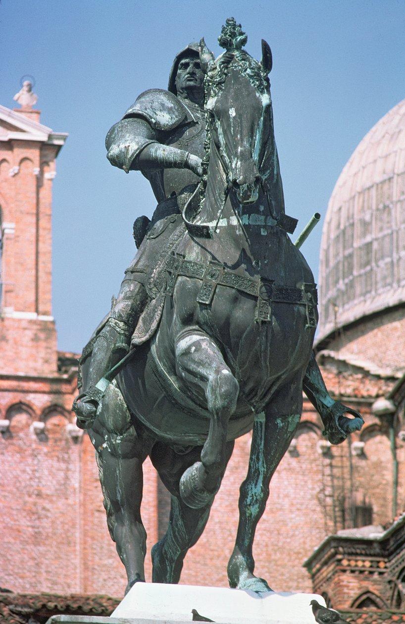 Rytterstatue af condottiere Bartolomeo Colleoni, 1488 (bronze) af Andrea del Verrocchio