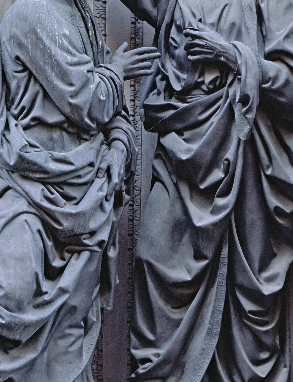 Den tvivlende Thomas bronze detalje af 237841 af Andrea del Verrocchio