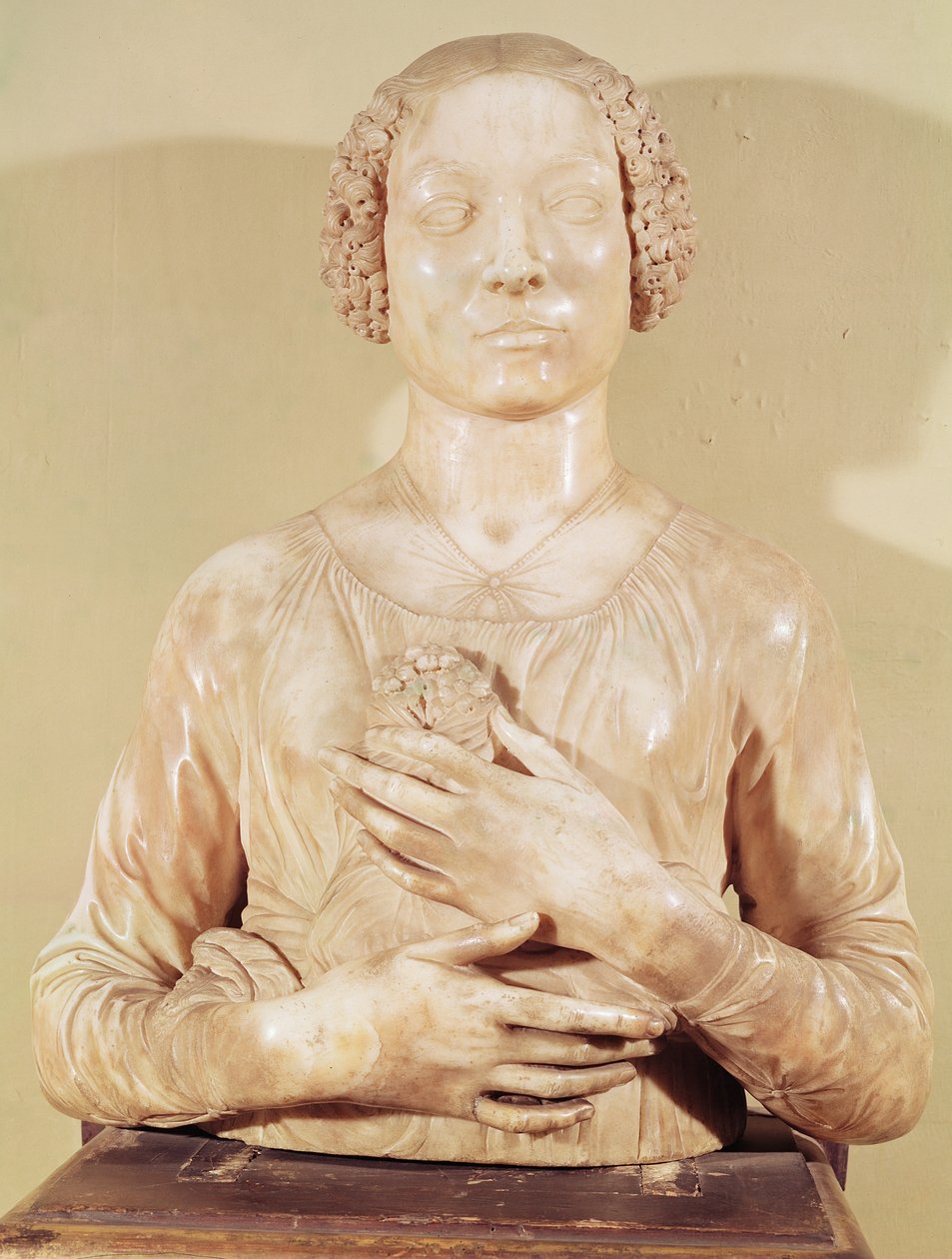 Kvinde med en buket, ca. 1475-80 (marmor) af Andrea del Verrocchio