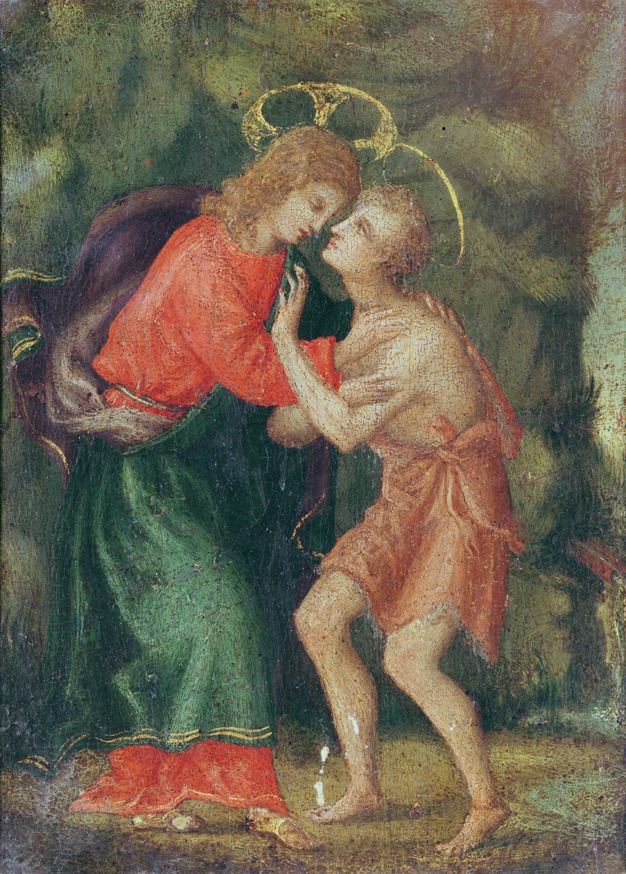 Mødet mellem Kristus og Johannes Døberen af Andrea di Alessandro Bresciano