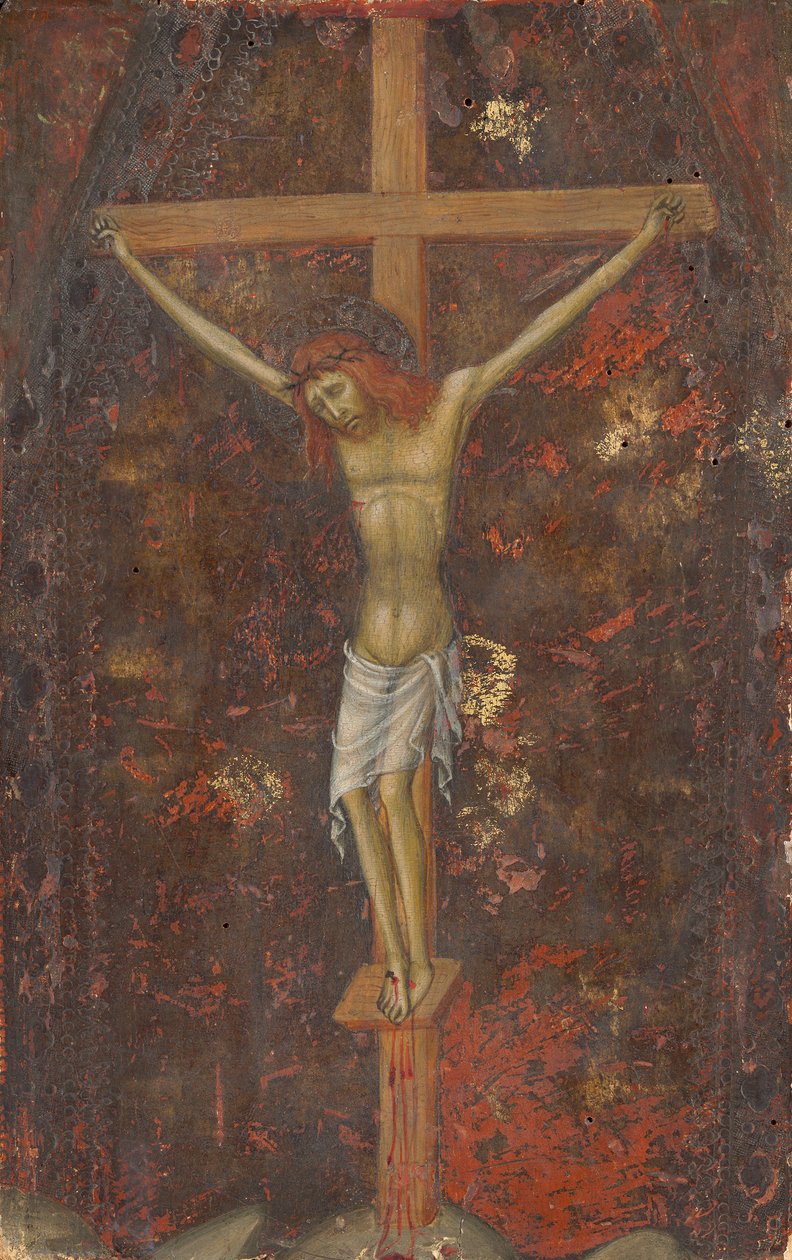 The Crucifixion (omvendt), c.1415 (tempera på panel) af Andrea di Bartolo