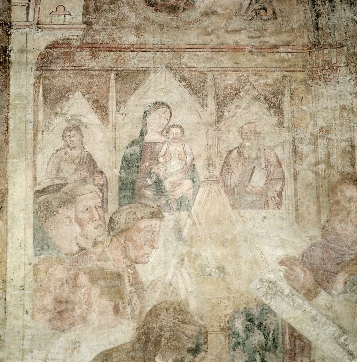 St. Ranieri beder i templet (detaljer), midten af det 14. århundrede af Andrea di Bonaiuto