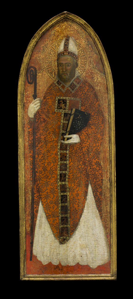 Sankt Nikolaus af Bari, ca. 1365 (tempera & bladguld på træ) af Andrea di Bonaiuto fl.1343 77 Andrea di Bonaiuto fl.1343 77