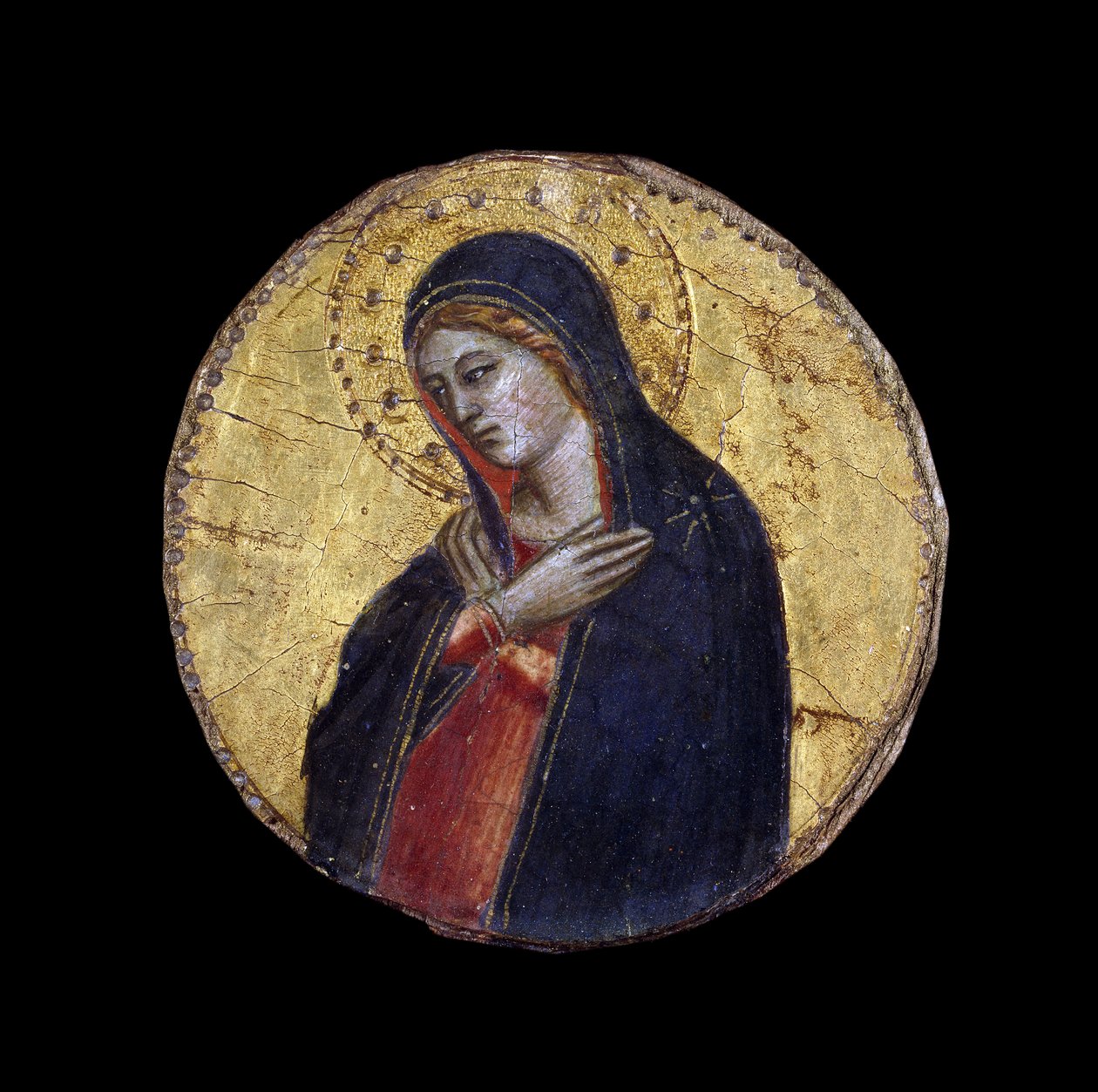 Bebudelsens jomfru (både tempera og forgyldning på panel) af Andrea di Cione Orcagna