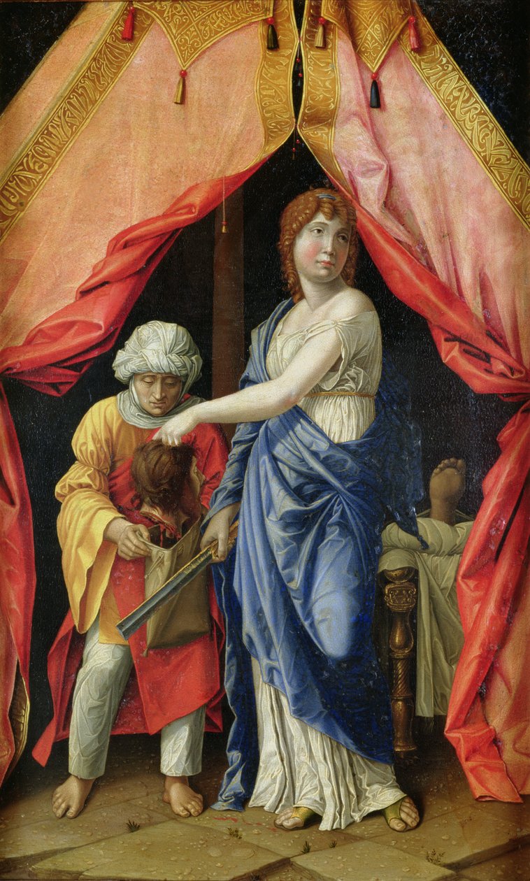 Judith med hovedet af Holofernes, ca. 1500 (olie på panel) af Andrea (after) Mantegna