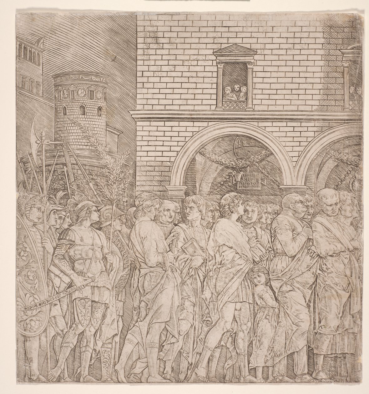 Cæsars triumfer: Senatorerne, ca. 1495 (gravering) af Andrea (school of) Mantegna