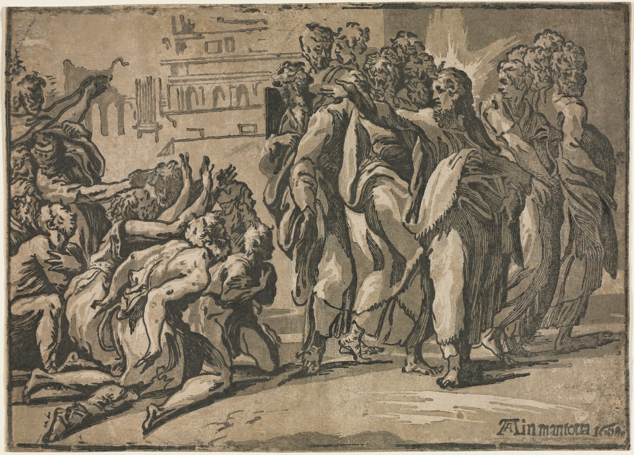 Kristus helbreder de spedalske af Andrea Andreani