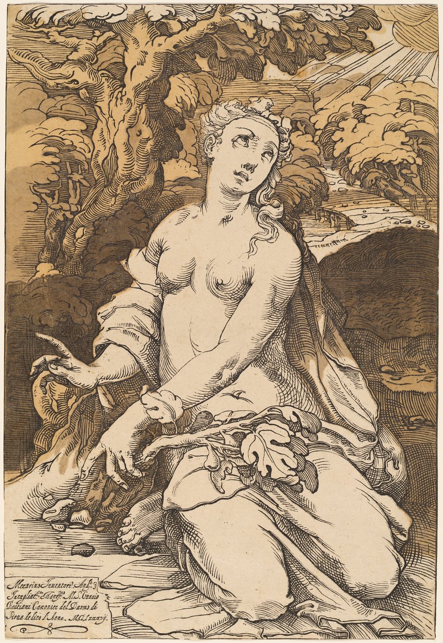 Eva, 1587. af Andrea Andreani