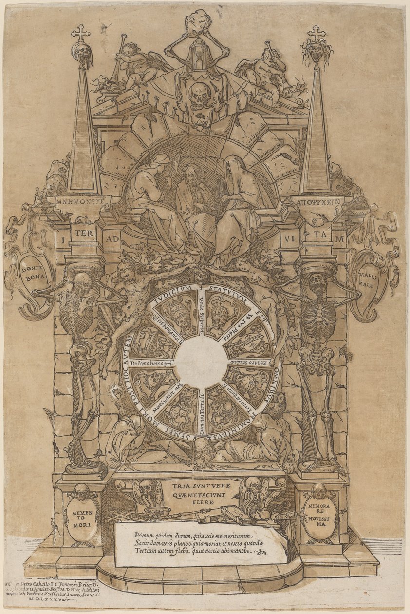 Allegori om døden af Andrea Andreani after Giovanni Fortuna