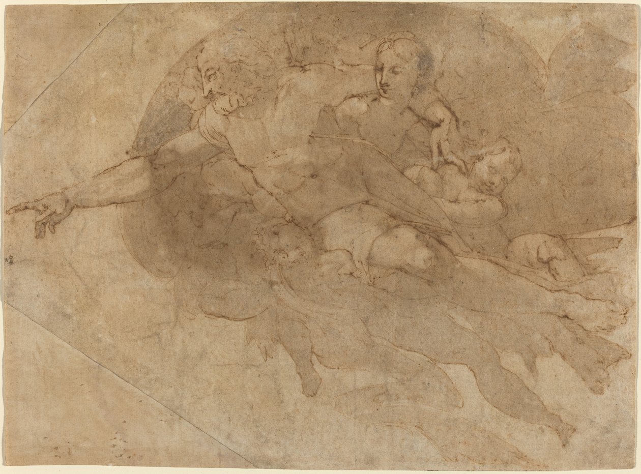 Gud Fader i herlighed af Andrea Boscoli after Michelangelo