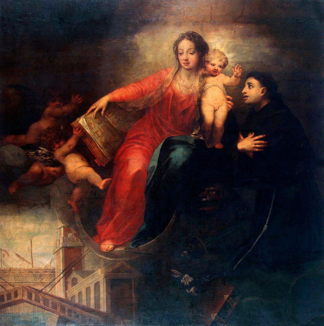 Madonna og barn med den hellige Antonius af Padua