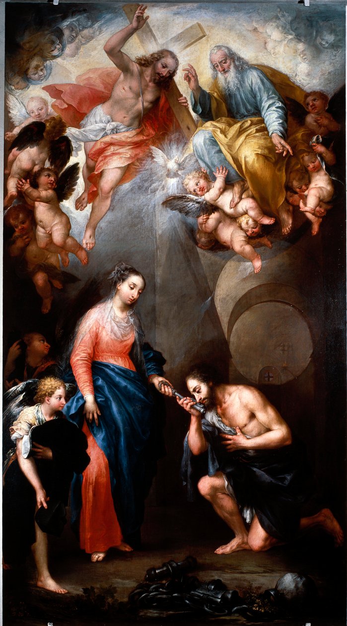 The Virgin appears to Saint Jerome Emiliandani af Andrea Celesti
