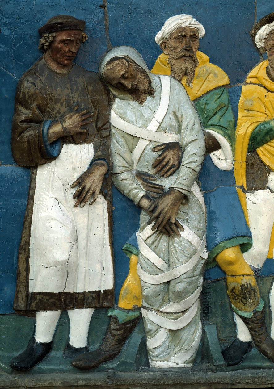 Begravelse af de døde, detaljer, 1526-28 af Andrea Della Robbia