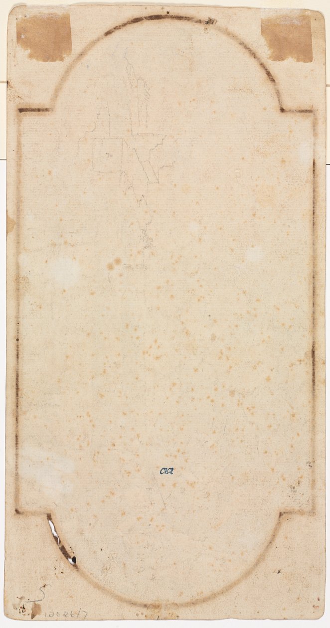 Fragment af en bue (sporing fra recto) (verso) af Andrea Locatelli