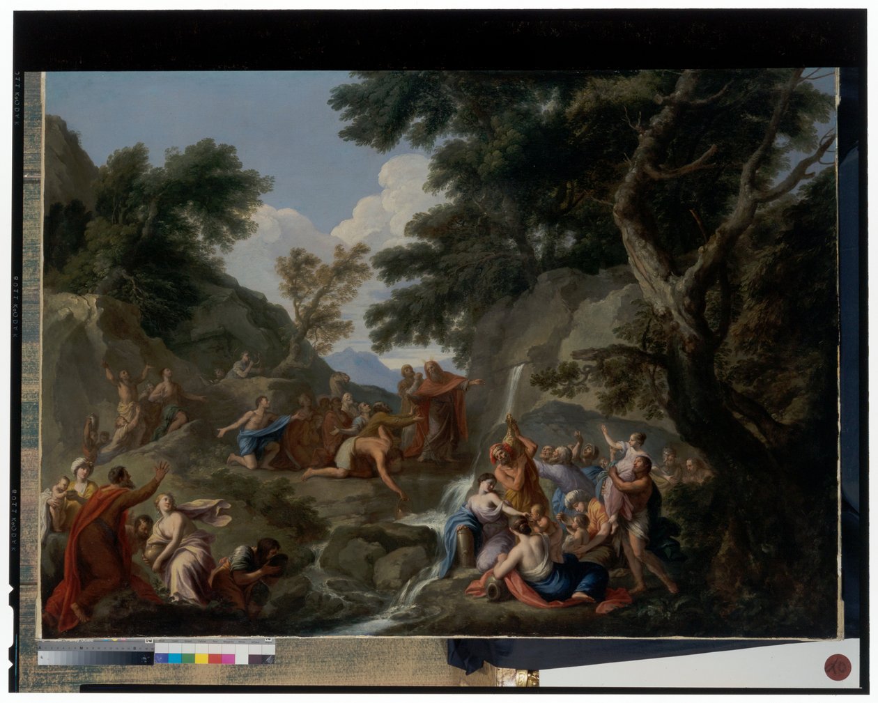Moses slår vand fra klippen af Andrea Locatelli