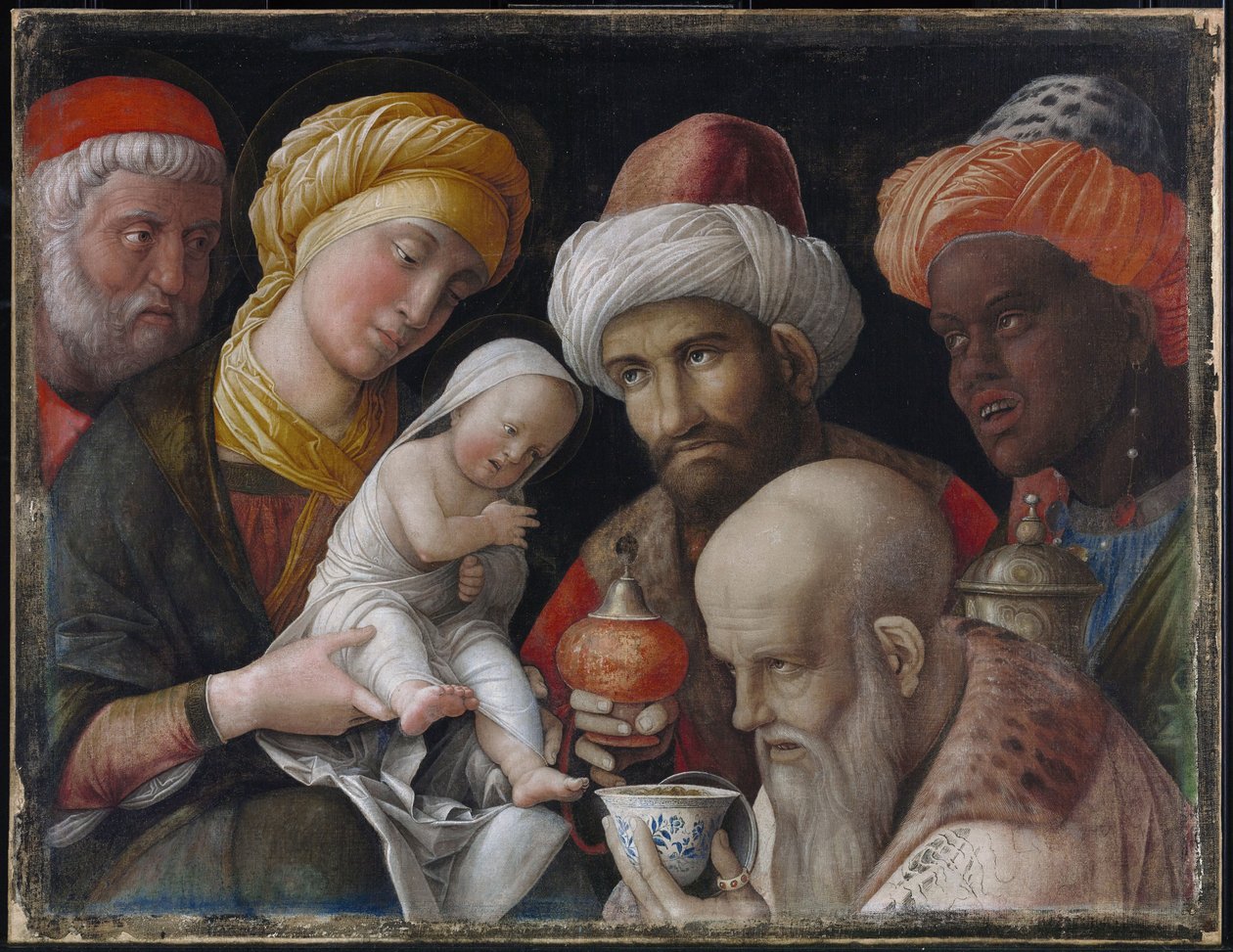 Tilbedelse af de hellige tre konger af Andrea Mantegna