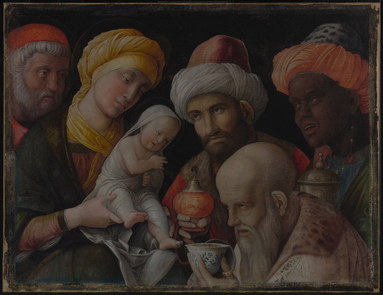 Tilbedelse af de hellige tre konger af Andrea Mantegna
