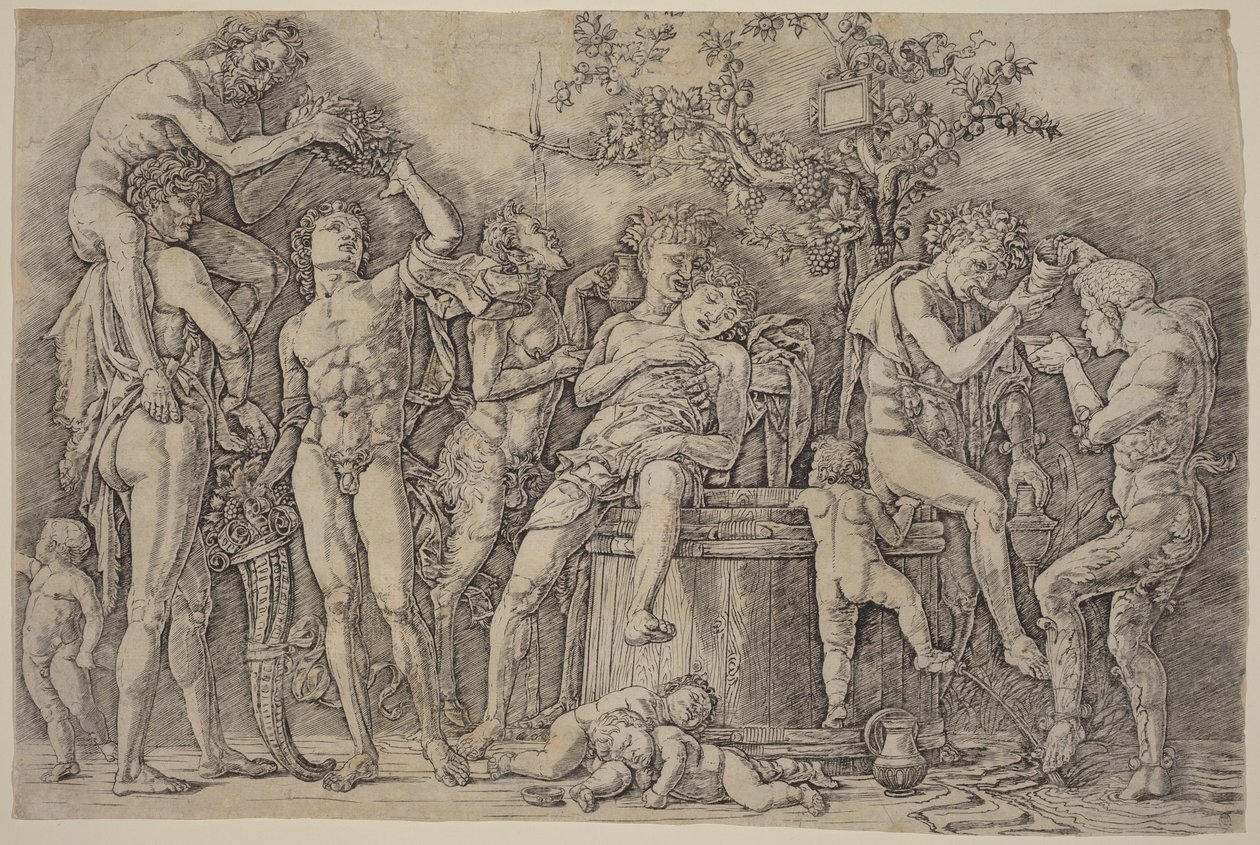 Bacchanal med et vinkar af Andrea Mantegna