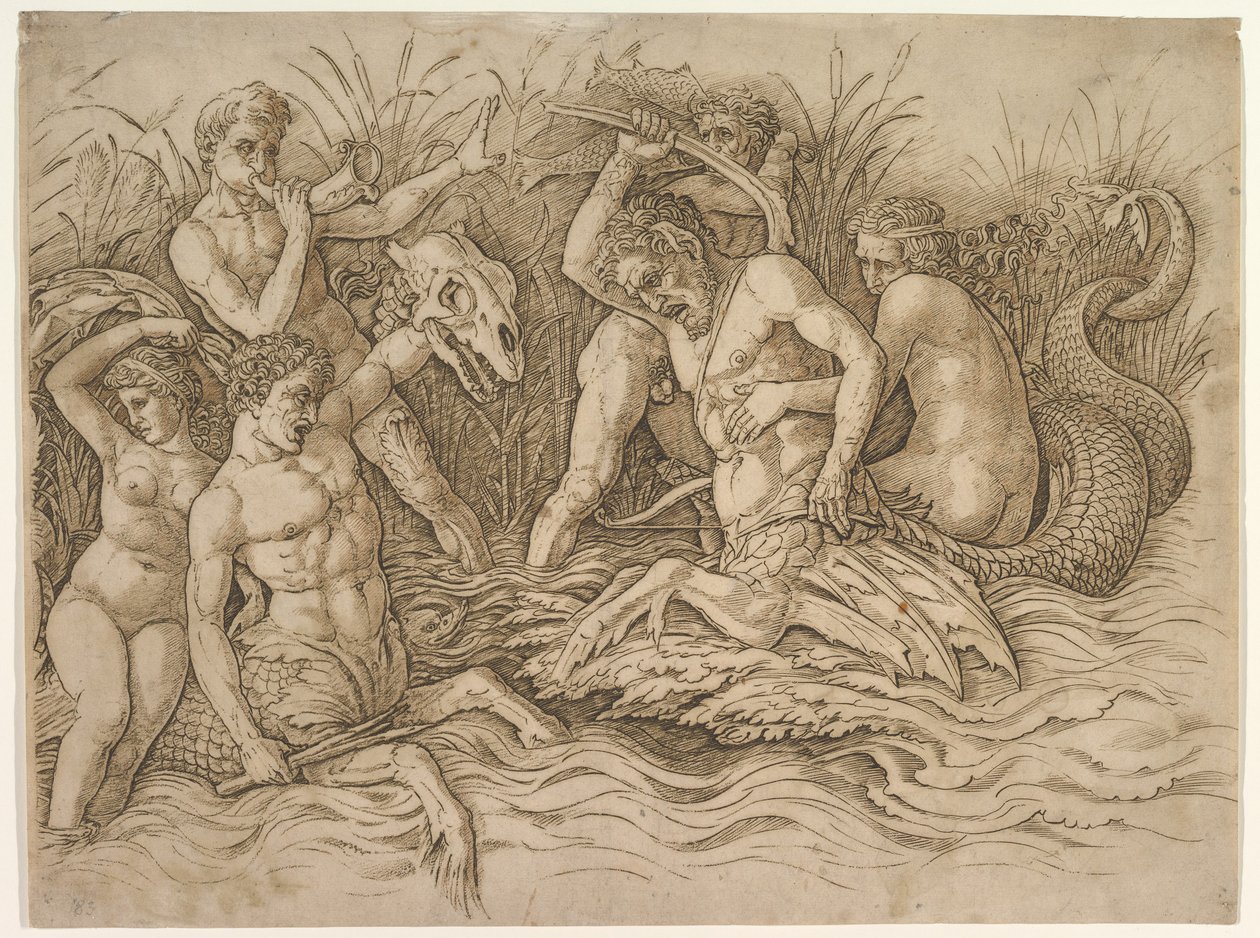 Søgudernes kamp (højre del af frisen) af Andrea Mantegna