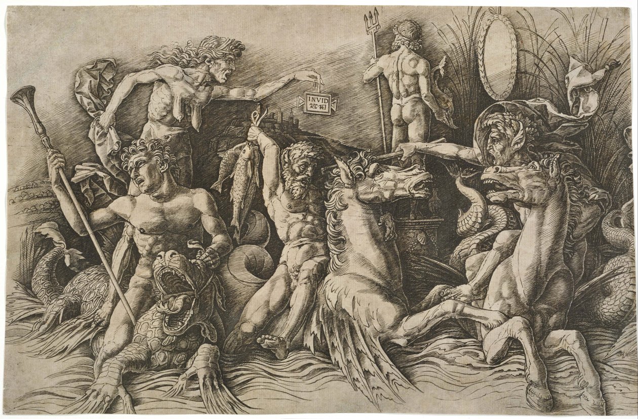 Kampen om havguderne af Andrea Mantegna