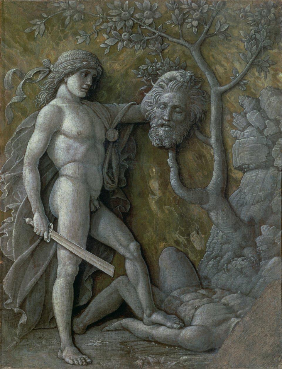 David med Goliats hoved, ca. 1490-95 af Andrea Mantegna