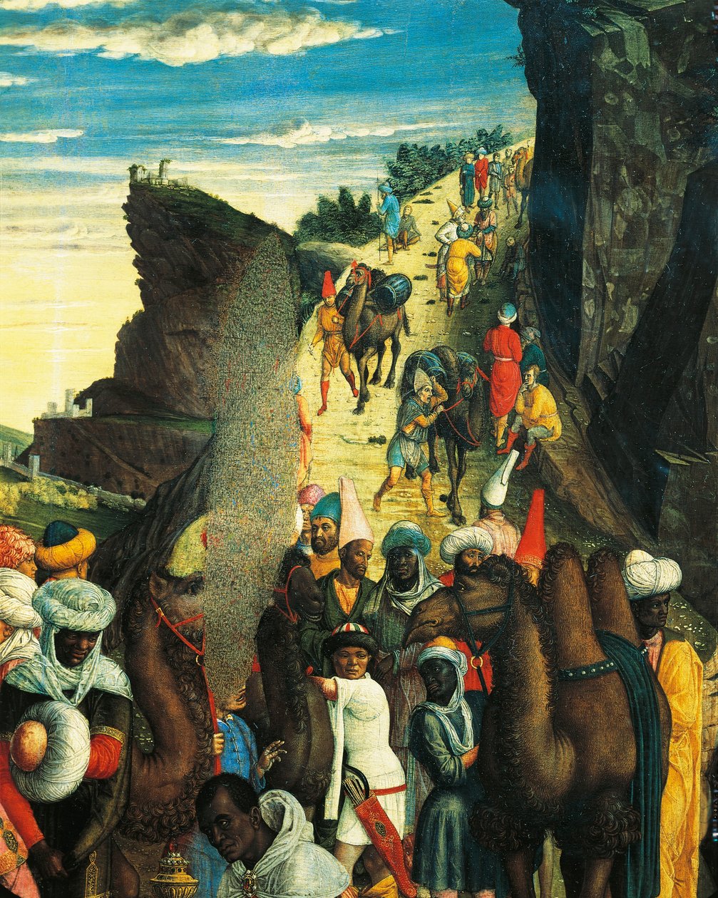 Detalje fra Adoration of the Magi, der repræsenterer Magi