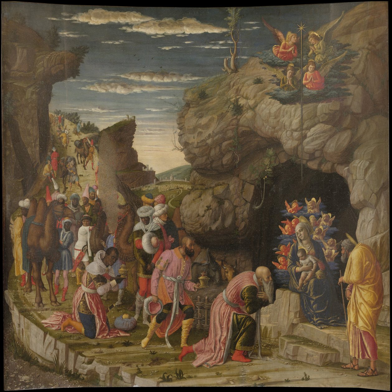 Epiphany Triptykon fra Uffizi Uffizi Tryptich, centralt panel, ca 1463-1464 af Andrea Mantegna