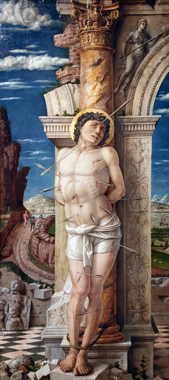 Tysk: Hl. Sebastian Sankt Sebastian af Andrea Mantegna