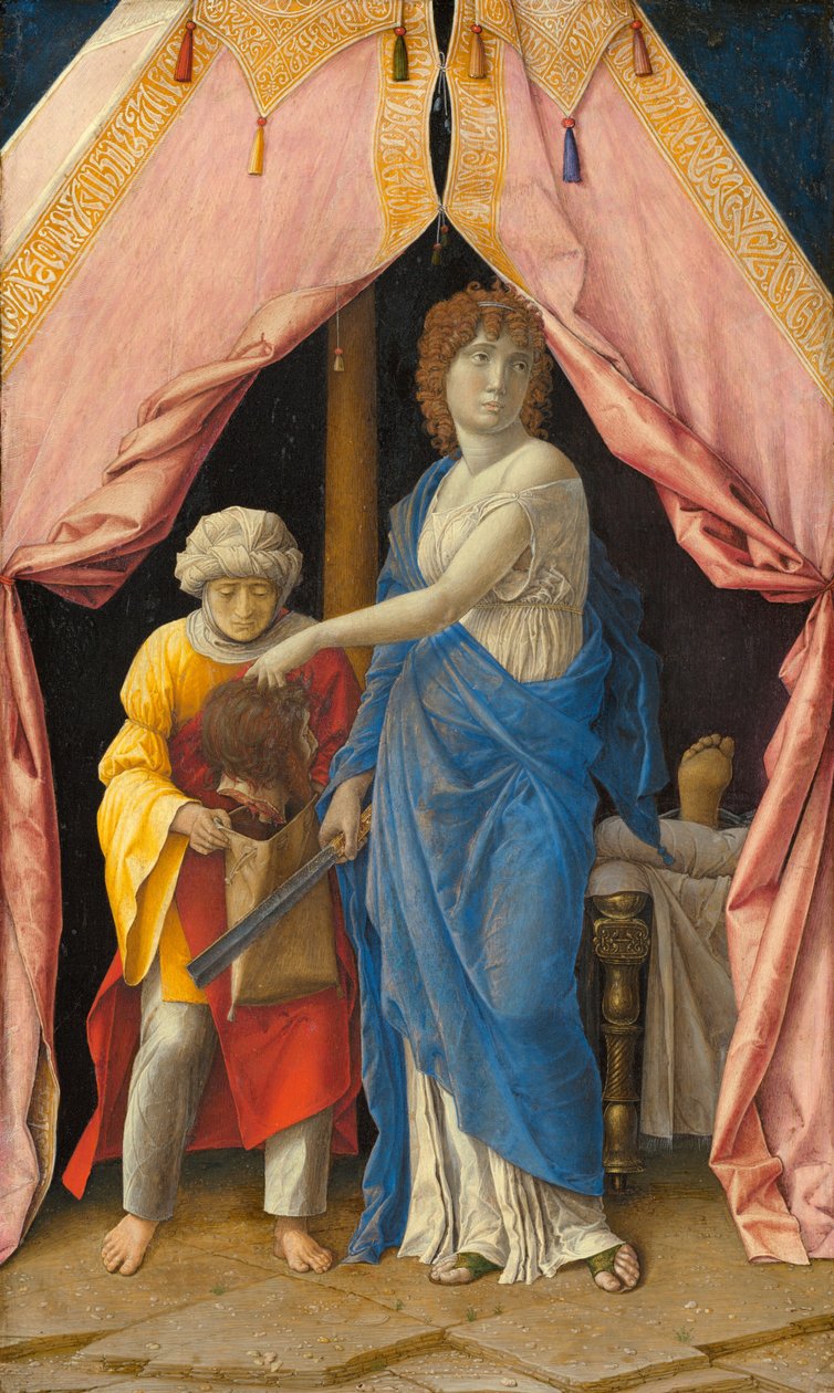 Judith med hovedet af Holofernes, ca. 1495-1500 (tempera på poppelpanel) af Andrea Mantegna