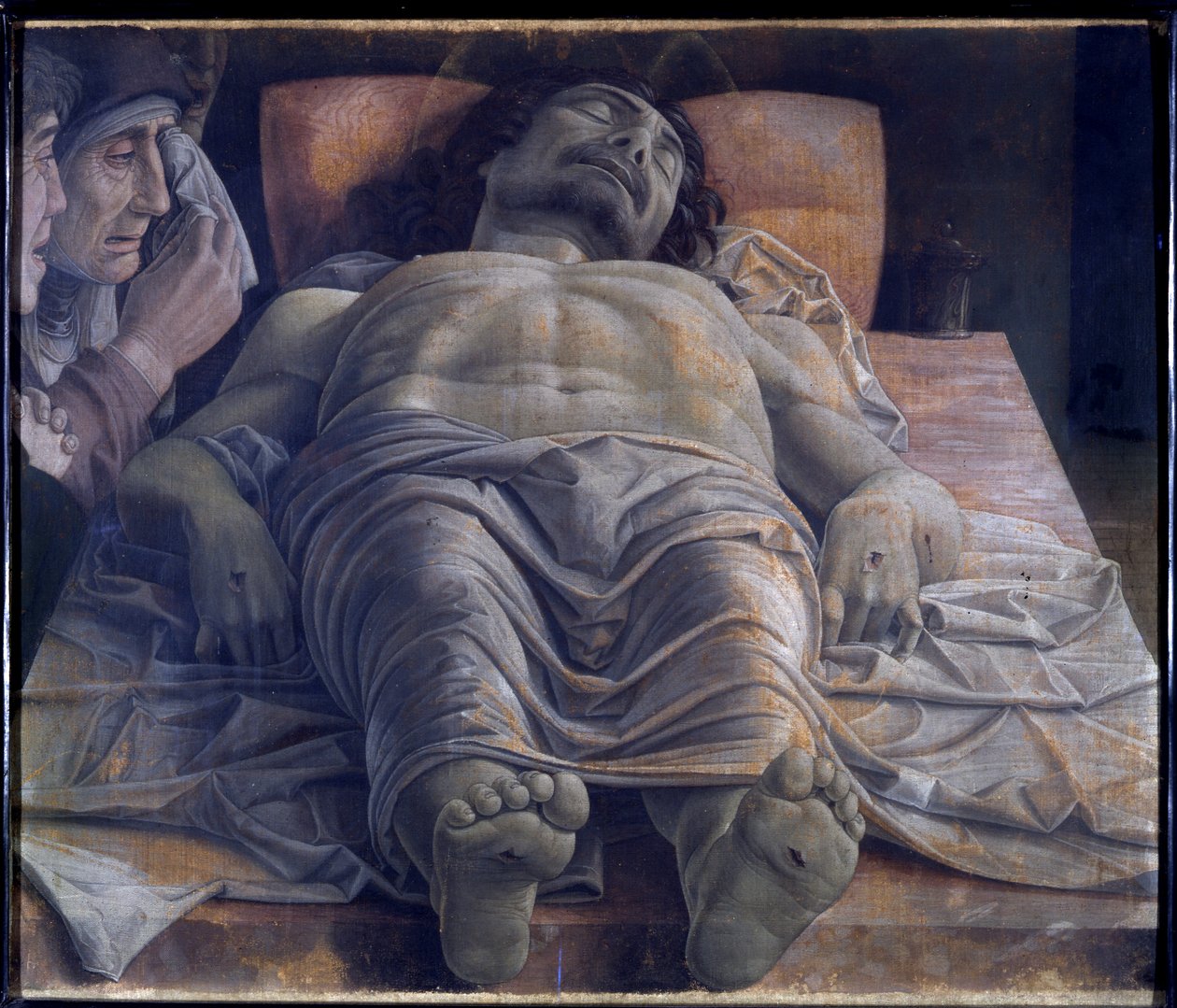 Klagesang over den døde Kristus, ca. 1483 (tempera på lærred) af Andrea Mantegna