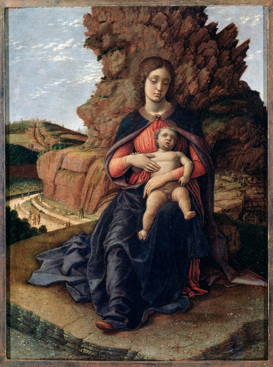Madonna of the Caves - tempera på panel af Andrea Mantegna