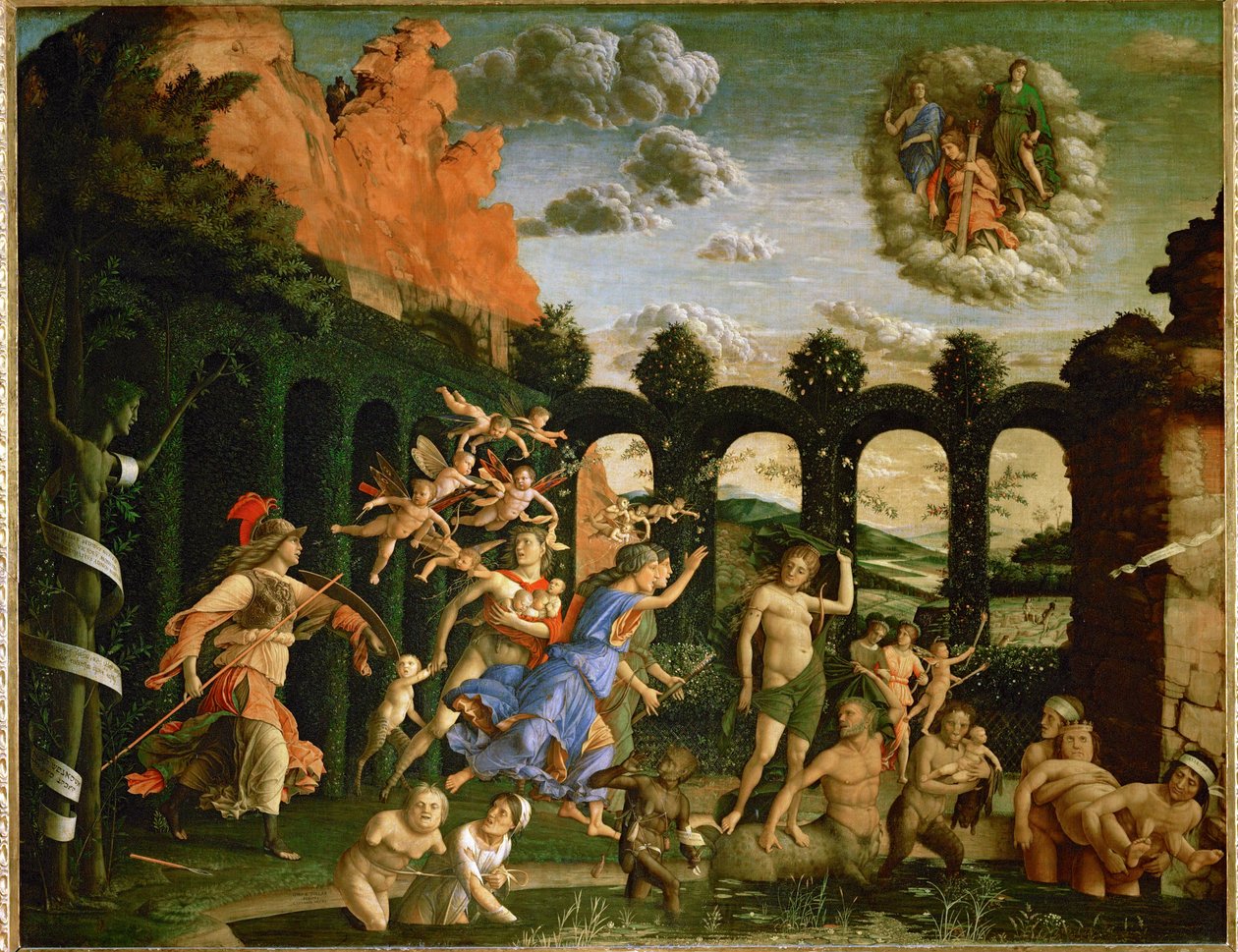Minerva, visdom og jagten på laster fra dydens have ... af Andrea Mantegna