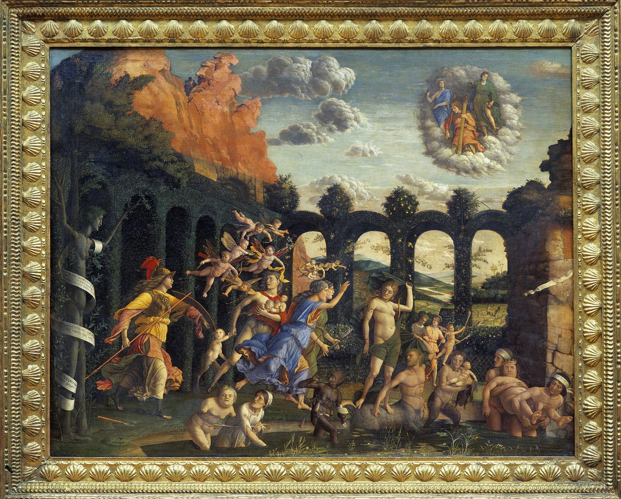 Minerve, der jagter lasterne i dydens have - Andrea Mantegna, ca. 1497, Louvre-museet, Paris. af Andrea Mantegna